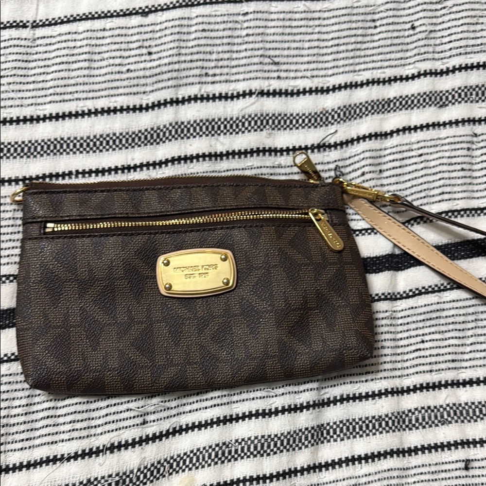 Michael Kors Brown Wristlet